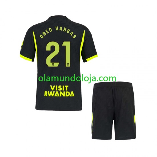 Camisola Atlético Madrid Obed Vargas 21 Criança Equipamento Segundo 2026-2027 Manga Curta